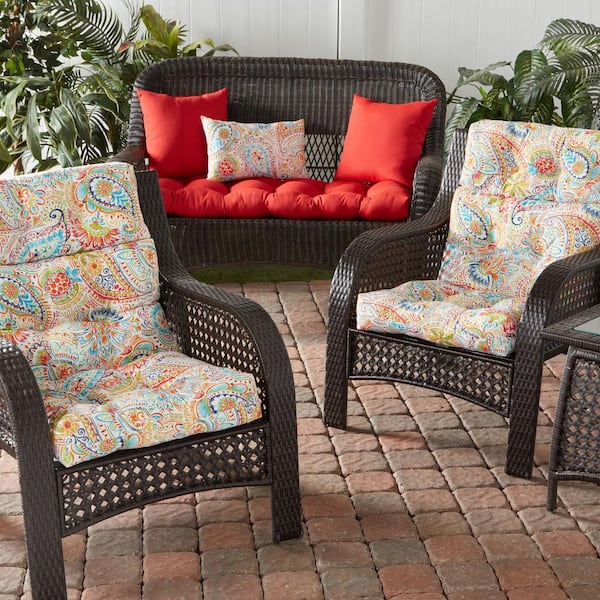 Greendale Home Fashions 25 in. x 47 in. 2-Piece Deep Seating Outdoor Lounge Chair  Cushion Set in Breeze Floral OC7820-BREEZE - The Home Depot