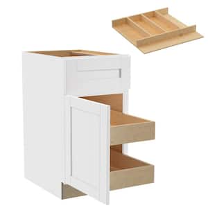 Washington Vesper White Plywood Shaker Assembled Base Kitchen Cabinet Left 2ROT UT18 W in. 24 D in. 34.5 in. H