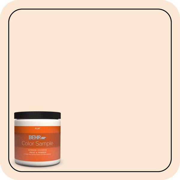 BEHR PREMIUM PLUS 8 oz. #270C-1 Naive Peach Flat Interior/Exterior Paint & Primer Color Sample