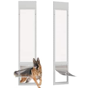 10 in. x 16 in. Large White Freedom Patio Panel 91 in. to 96 in. Pet Door