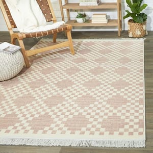 Cyril Pink 5 ft. 3 in. x 7 ft. Geometric Area Rug