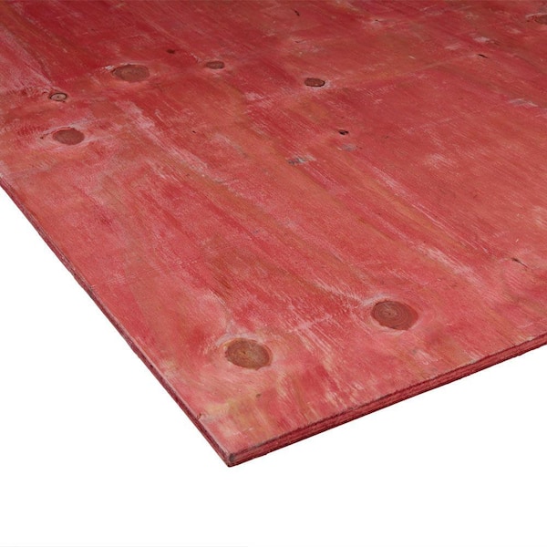 Unbranded 0.72 in. x 4 ft. x 8 ft. Pine Pressure-Treated Plywood Rated Sheathing with Fire Retardant