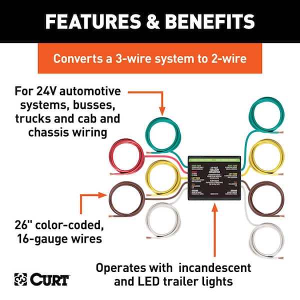 CURT 24-Volt Taillight Converter