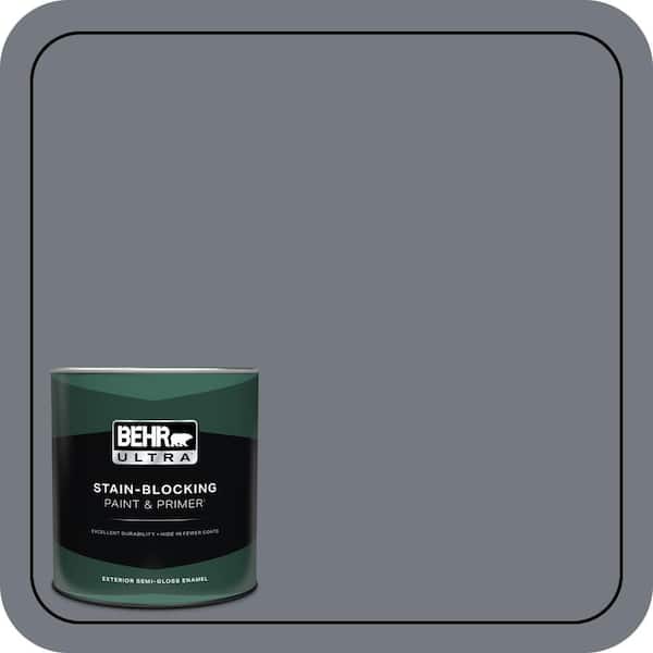 BEHR ULTRA 1 qt. #N510-5 Liquid Mercury color Semi-Gloss Enamel Exterior Paint & Primer