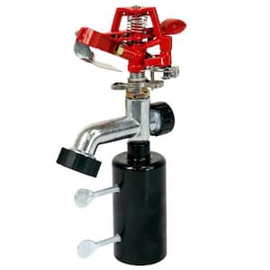4984: T-Post Impact Sprinkler, 360-Degree Automatic Impact Sprinkler with Yard Spike for Small Gardens and Lawns