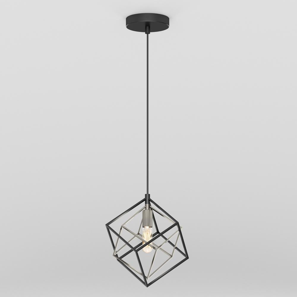 Imperium Black and Chrome Steel Mini Pendant Light Fixture