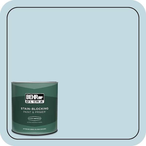BEHR ULTRA 1 qt. #S480-1 Rain Dance Extra Durable Semi-Gloss Enamel Interior Paint & Primer