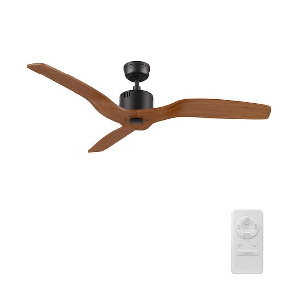 Yarmouth 52 in. Indoor Black 10-Speed DC Motor Ceiling Fan with Remote Control