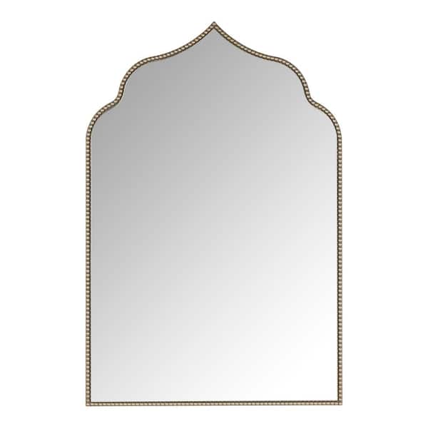 Home Decorators Collection Medium Ornate Arched Champagne Classic Accent Mirror (35 in. H x 24 in. W)