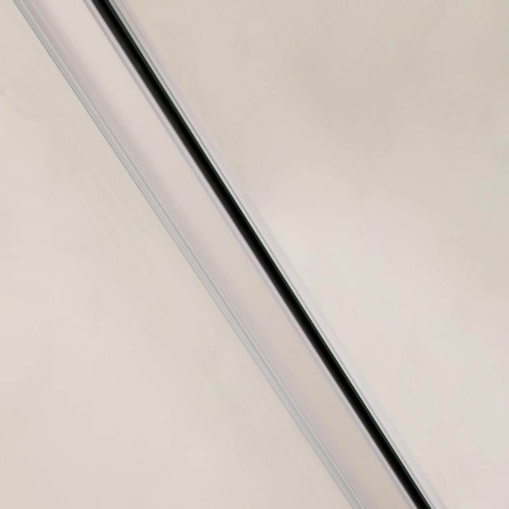 60" x 72" Clear Glass Sliding Shower Door with Brushed Nickel Frame