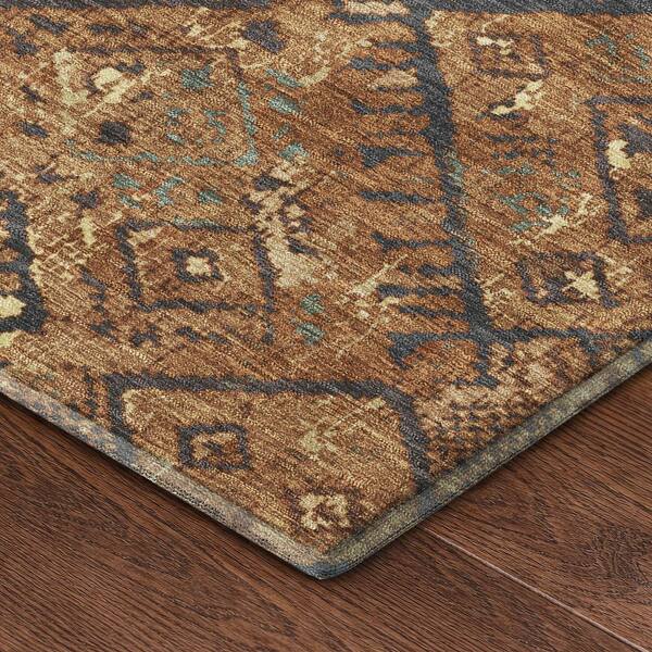 Mayfield Premium Machine Washable Abstract AMF2470 Paprika 2 ft. x 3 ft. Accent Rug