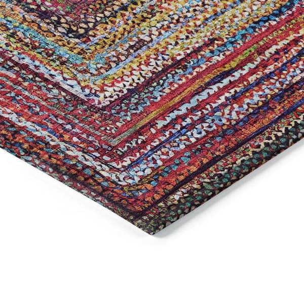 Chantille Machine Washable Indoor/Outdoor Abstract ACN1725 Paprika 9 ft. x 12 ft. Area Rug