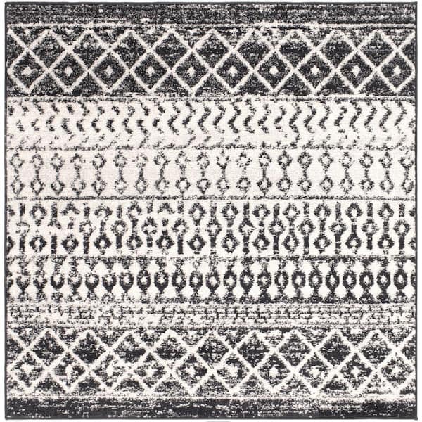 Laurine Black/White 6 ft. x 6 ft. Indoor Area Rug