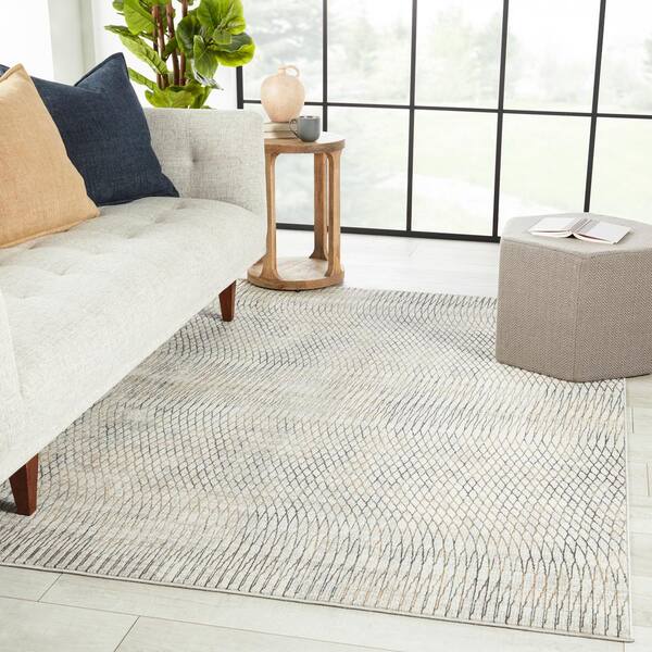 VIBE BY JAIPUR LIVING Pierre Gray/Gold 5 ft. 3 in. x 8 ft. Trellis  Rectangle Area Rug RUG152795 - The Home Depot