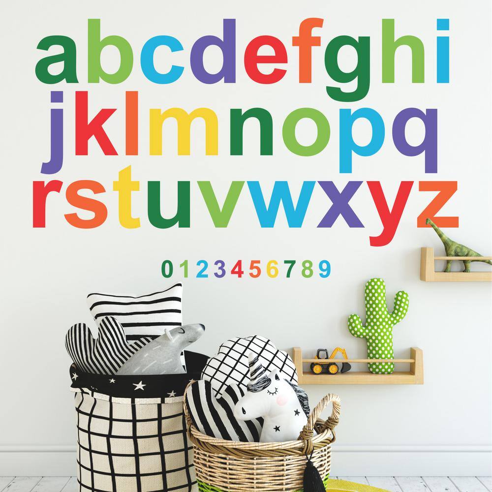 Colorful Alphabet and Number Peel and Stick Wall Decals