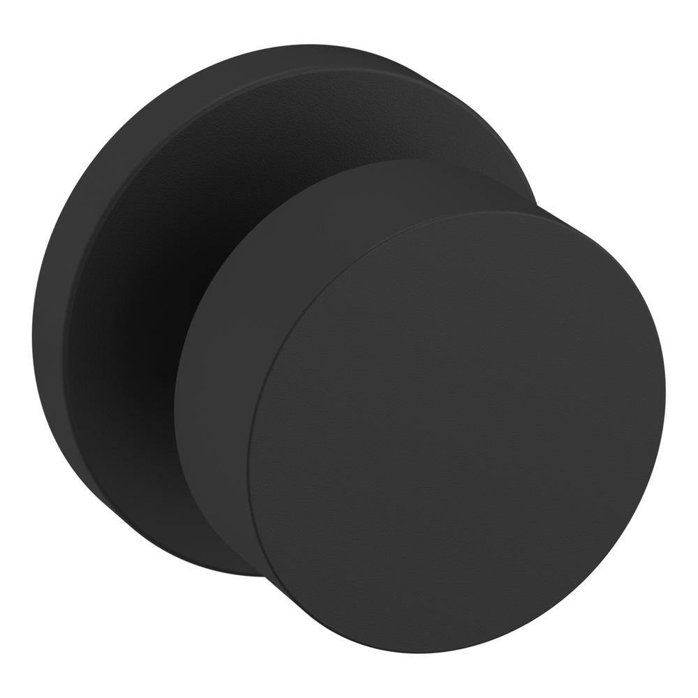 Baldwin Passage 5055 Satin Black Hall/Closet Door Knob with 5046 Rose 5055.190.PASS The Home Depot