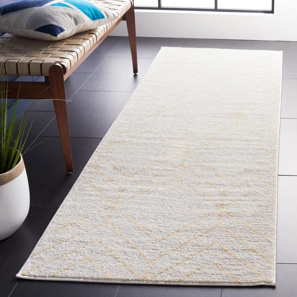 Adirondack 3 ft. x 8 ft. Ivory/Gold Diamond Runner Rug price history on PriceWatchPro