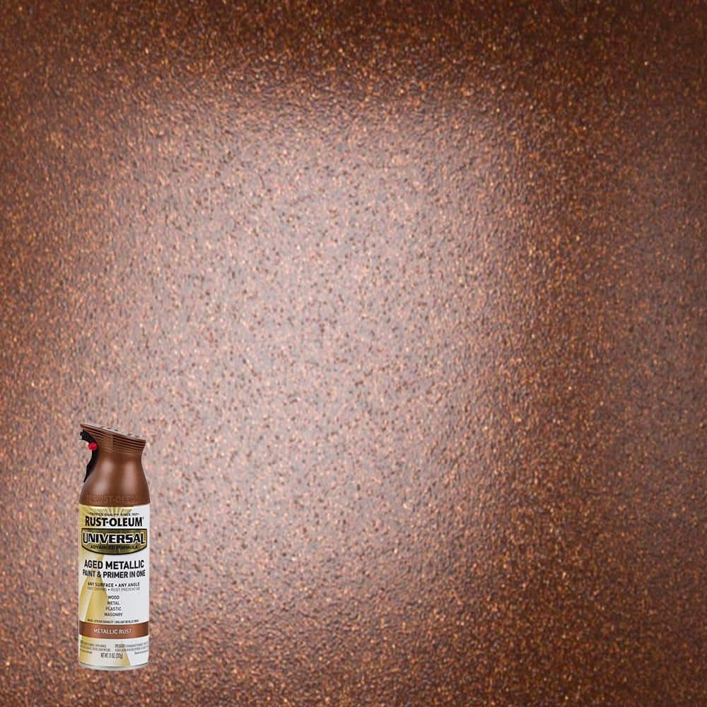 927602-6 Rust-Oleum Stops Rust Metallic Spray Paint Metallic Antique Brass  for Concrete, Masonry, Metal, Wood, 11 oz.