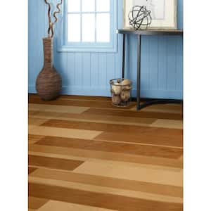 Take Home Sample - Natural Hickory Engineered Waterproof Hardwood Flooring - 5 in. Width x 6 in. Length