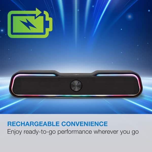 iLive 17-inch Portable Wireless Multimedia Soundbar Speaker with