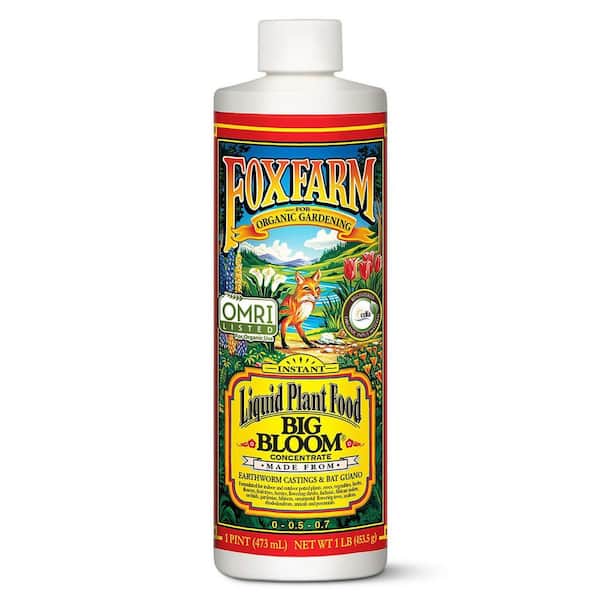 Liquid Plant Food Concentrate Pint for Flowers Fruits Vegetables, All Purpose Indoor Outdoor Fertilizer NPK 0-0.5-0.7