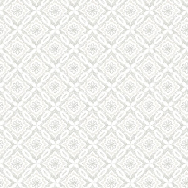 Chesapeake Hugson Grey Quilted Damask Wallpaper Sample