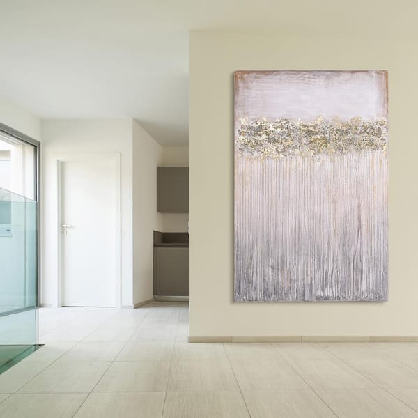 "Dust" Textured Metallic Hand Painted Wby Martin Edwards Abstract Canvas Wall Art