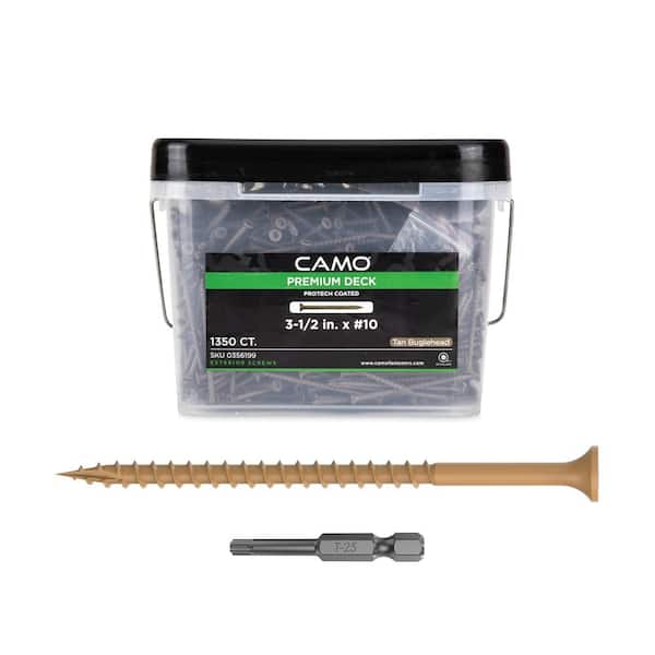 CAMO 31/2 in. 10 ProTech Tan Premium Star Drive BugleHead Deck