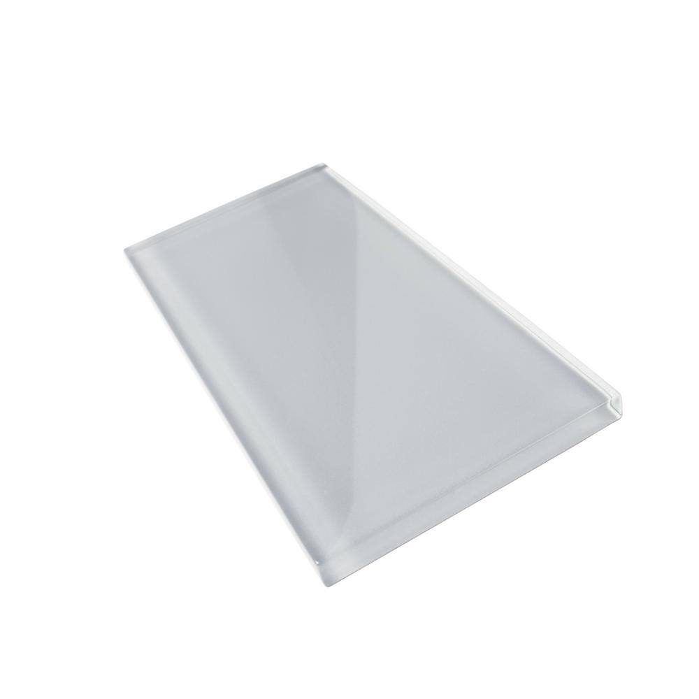 Mink Gray Glossy Glass Subway Wall Tile 3x6 - 40 Pack