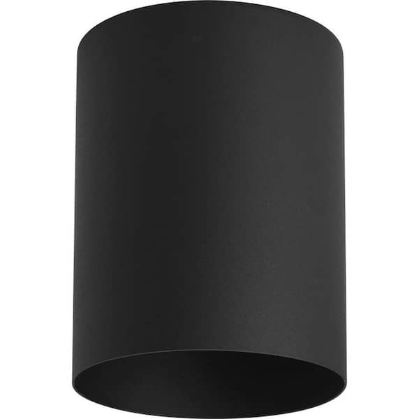 Progress Lighting Cylinder Collection 5" Black Modern Outdoor Ceiling Light