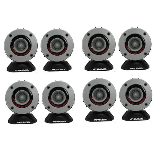 3.75 in. 300-Watt Super Car Audio Horn Bullet Aluminum Tweeters (4-Pair) Interior Car Accessories