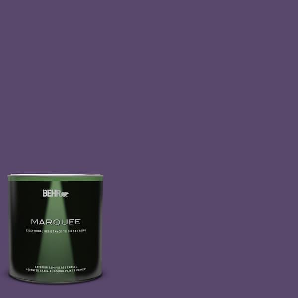 BEHR MARQUEE 1 qt. #P570-7 Proper Purple Semi-Gloss Enamel Exterior Paint & Primer