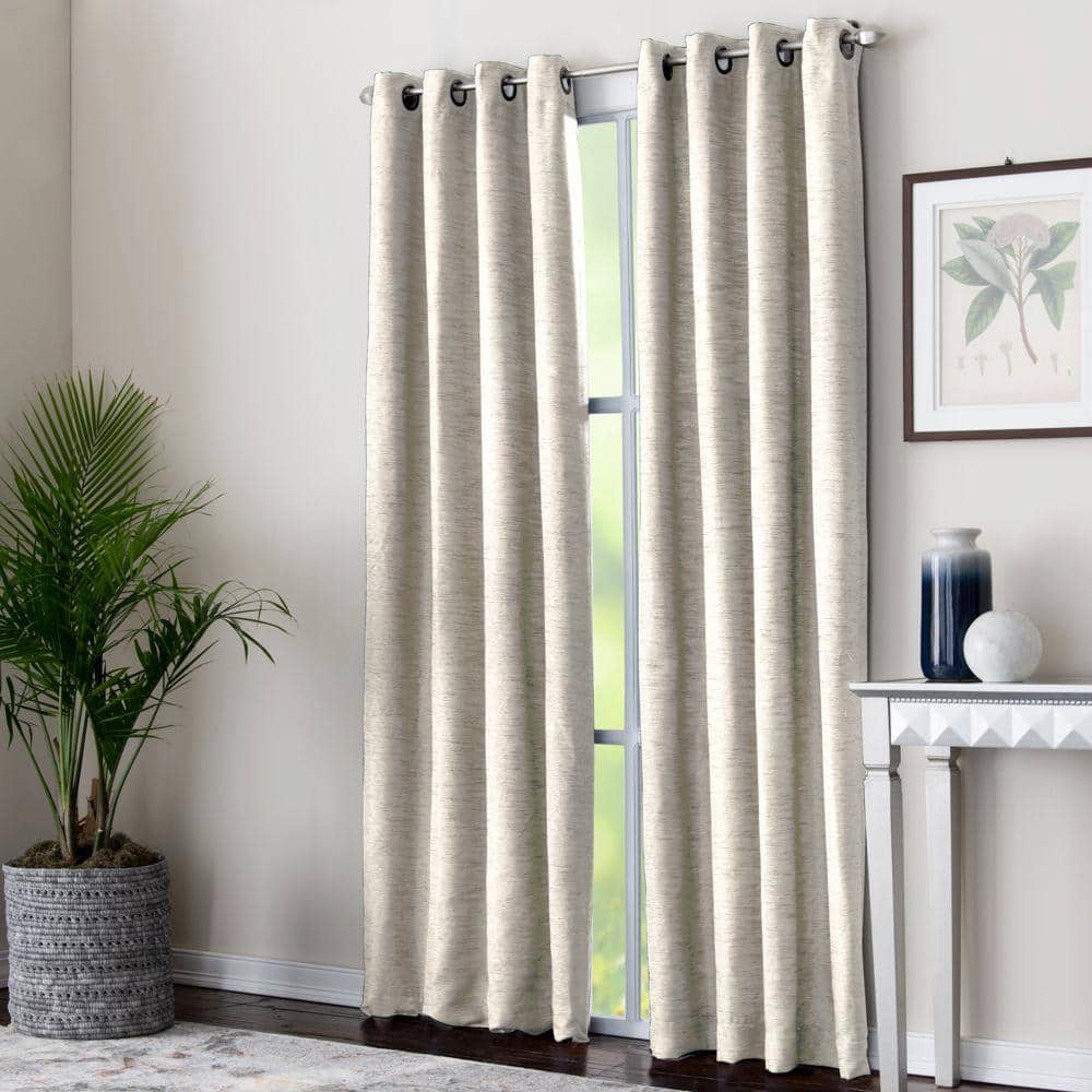 Yasmine 50 in. W x 63 in. L Polyester Room Darkening Window Panel in Ivory price history on PriceWatchPro
