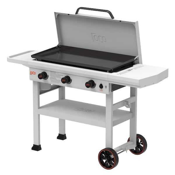 LOCO - 36 in. 3-Burner Classic SmartTemp Propane Flat Top Grill/Griddle in Chalk Finish