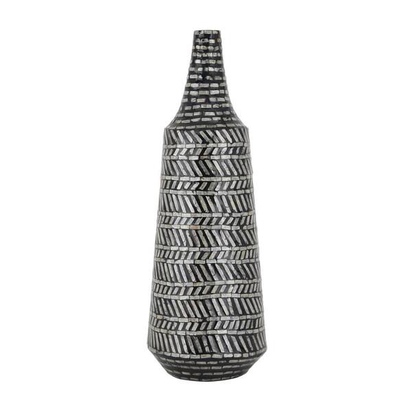 Monochrome Tribal Print - Neutral Stainless Steel Wide Mouth Water Bottle