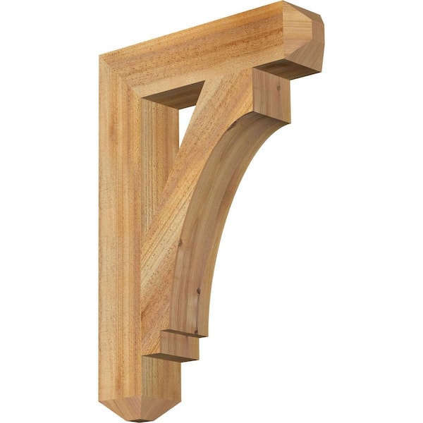 Ekena Millwork 4 in. x 26 in. x 18 in. Western Red Cedar Imperial Craftsman Rough Sawn Bracket