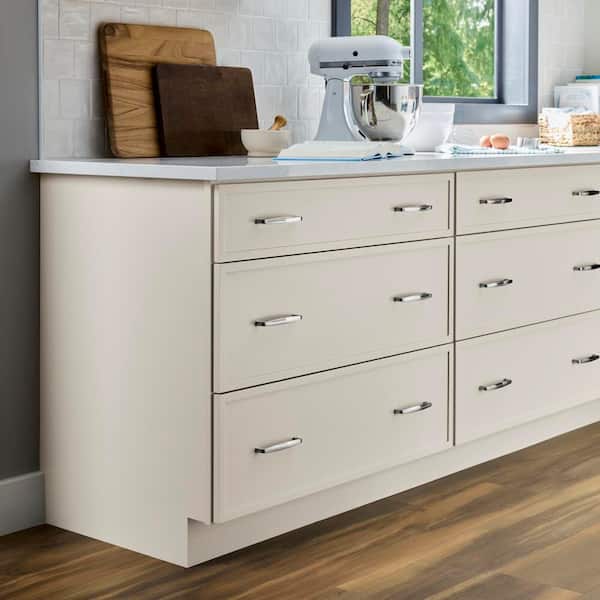 Leyton 36 in W x 24 in D x 34.5 in H Ready to Assemble Plywood Slim Shaker Cooktop Base Kitchen Cabinet in Antique White