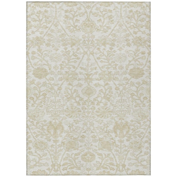 Chantille Machine Washable Indoor/Outdoor Abstract ACN1973 Ivory 3 ft. x 5 ft. Area Rug