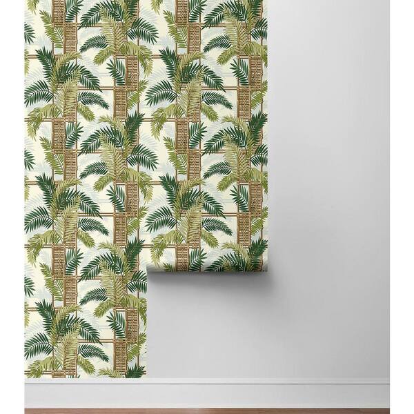 Flores Island Tropical Palm Jungle Vinyl Peel and Stick Wallpaper Roll (Covers 30.75 sq. ft. )