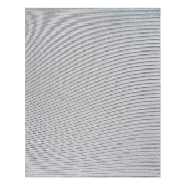 Cream, Beige 8 ft. x 10 ft. Woven Striped Polypropylene Rectangle Indoor/Outdoor Area Rug