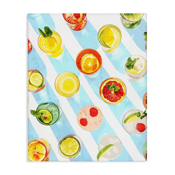 Stupell Industries Aerial View Cocktails by Daphne Polselli Unframed Food Graphic Art Print 30 in. x 24 in.