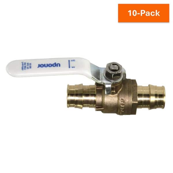 ProPEX 3/4 in. PEX-A Expansion Barb Lead-Free Brass Full-Port Ball Valve, Stainless-Steel Ball and Stem (10-Pack)