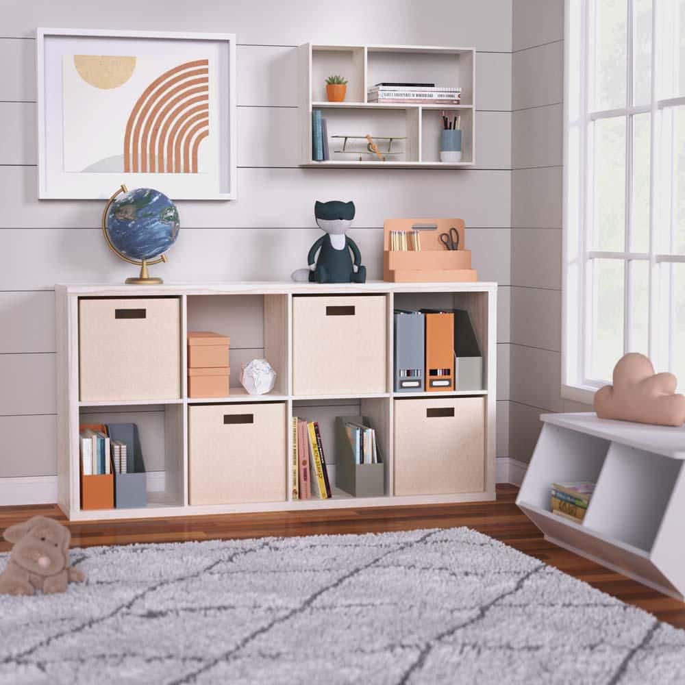 Kids' Versatile 8-Cube Brown Organizer for Playful Storage