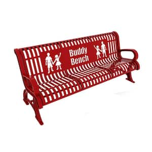 6 ft. Red Premium Buddy Bench