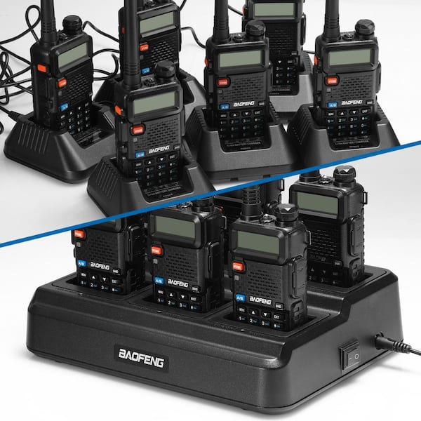 Baofeng UV-5R Six Way Charger Multi-Unit Charger Station UV-5R 6-CH - The  Home Depot