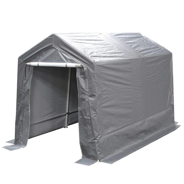King Canopy King Canopy 7-feet by 12-feet Storage Shed Replacement Cover and End Wall, Grey, T0712SFSET-GAR