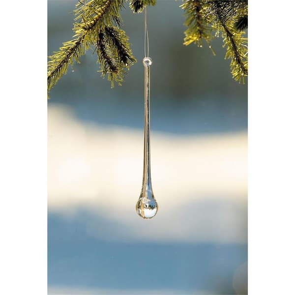 12” Clear Drop Glass Ornament