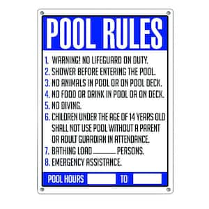 Pool Rules Swimming Pool Sign