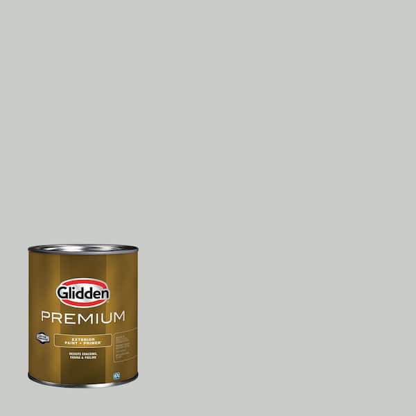 Glidden Premium 1 qt. PPG0994-2 Pittsburgh Gray Flat Exterior Latex Paint