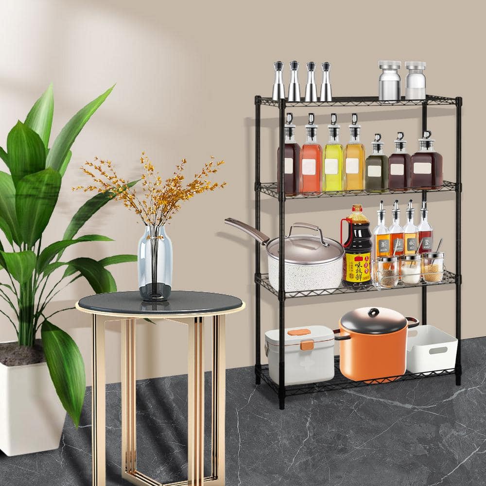 14" Deep x 36" Wide x 54" High Black Wire Shelving Unit